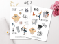 Preview: Mädchen Wochenende Sticker Set